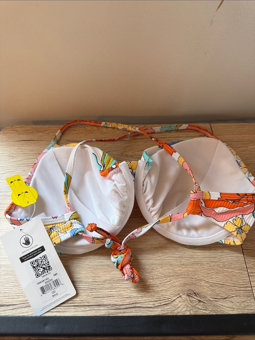 Body Glove Floral Underwire Bikini Top - White, Pink, Orange, Yellow, Blue, Mint - Picture 2 of 2